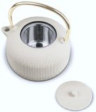 Berlinger Haus Theepot met RVS Filter - Gietijzer Mat Crème - 1 Liter