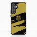 FC Barcelona Coque de Téléphone 3D Officielle Noire et Jaune avec des rayures abstraites