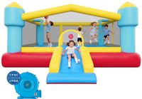 VEVOR Opblaasbaar Springkasteel 448x420x207cm met Glijbaan, Basketbalring, Doelspel en Springgedeelte