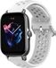 Strap-it siliconen bandje met gaatjes - wit - Geschikt voor Amazfit GTS 3