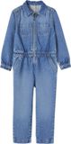 Vertbaudet Combinaison en jean style "worker" pour filles, délavé pierre