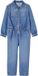 Vertbaudet Combinaison en jean style "worker" pour filles, délavé pierre