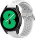 Strap-it Samsung Galaxy Watch 4 - 44mm siliconen bandje met gaatjes - wit