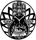 Instant Karma Clocks Wandklok Hamsa Hand van Fatima 30 cm Deco