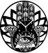 Instant Karma Clocks Wandklok Hamsa Hand van Fatima 30 cm Deco