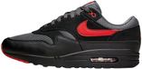 Nike Air Max 1 Essential Sneakers Heren Zwart - Donkergrijs - Rood
