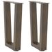 VidaXL Salontafelpoten 2 stuks V-vormig 30x(30-31,3) cm staal naturel