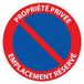 Sticker, stijf en rond, gelamineerd, water- en UV-bestendig, voor privégebruik, geconserveerd, diameter 24 cm