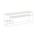 Furinno Moderne lifestyle-standaard voor tv tot 65 inch, ontworpen hout, massief wit/wit, 152 cm breed