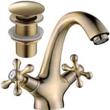 Kuchinox Stilo-serie Wastafelkraan Messing Klassiek