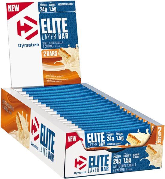 Dymatize Elite Layer Bar (18x60g) White Choc Vanilla & Caramel