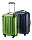 Hauptstadtkoffer Handbagage, 55 cm/98 liter, Appelgroen-donkerblauw, Set 55/55 cm, koffer