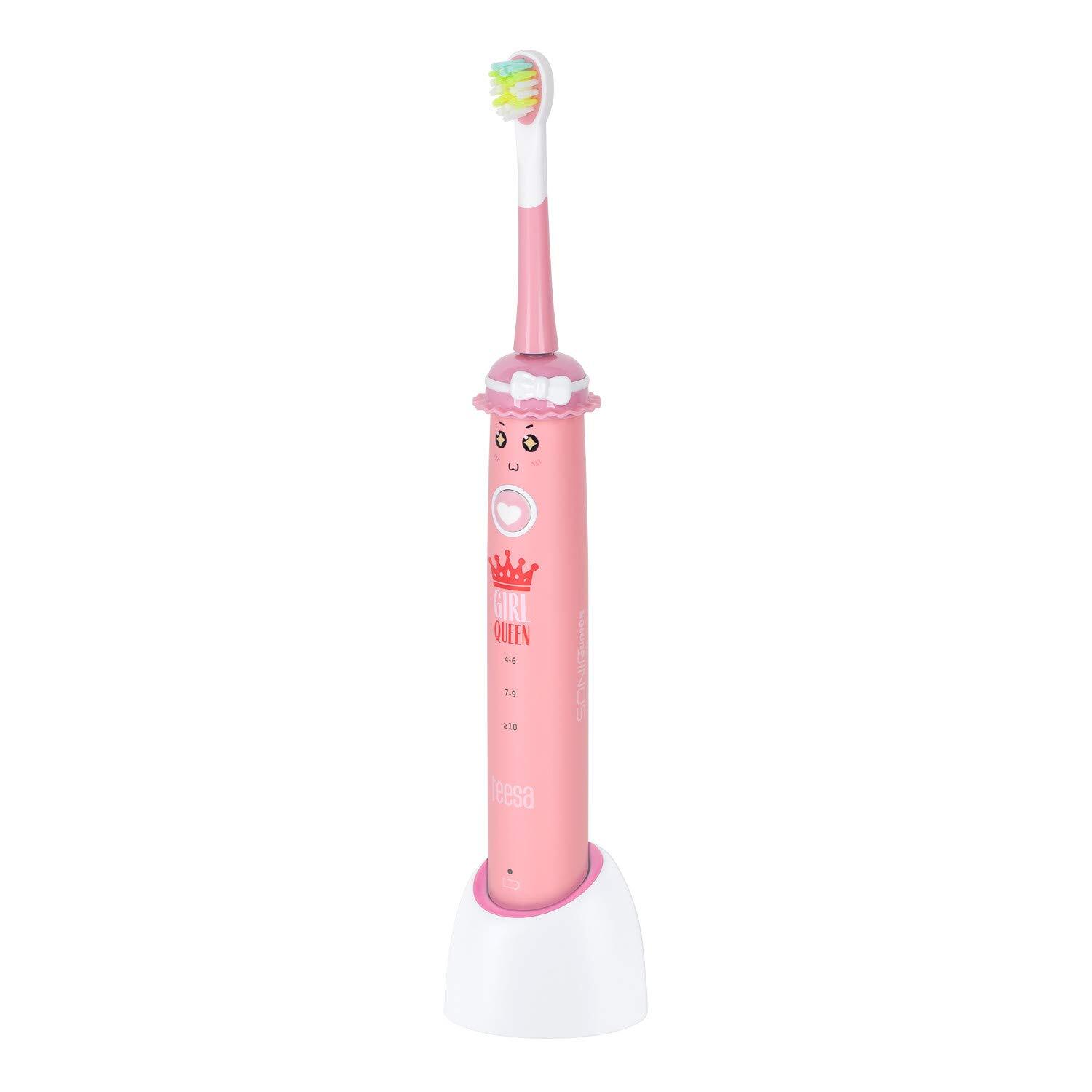 Teesa TSA8006 Sonic Junior Girl sonische tandenborstel roze - wit
