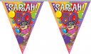 Folat Sarah 4x Leeftijd versiering vlaggenlijn / vlaggetjes / slinger 50 jaar geworden thema 10 meter