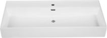 Saniclass Legend lavabo - 101x47x12cm - avec trop-plein - 1 vasque - 1 trou de robinetterie - céramique - blanc brillant