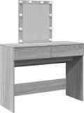 vidaXL Kaptafel met LED-verlichting - 100x40x130 cm - Grijs Sonoma