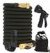 Tuyau d'arrosage - Tuyau d'eau extensible, 30 mètres - Flexible - Conception anti-pli - Avec pistolet pulvérisateur - TPE/polyester - Noir