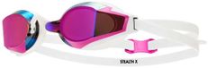 Tyr Stealth-x Race Zwembril Met Spiegelglazen Wit, Roze