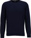 MARVELIS heren trui wol - O-hals - donkerblauw