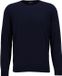 MARVELIS heren trui wol - O-hals - donkerblauw