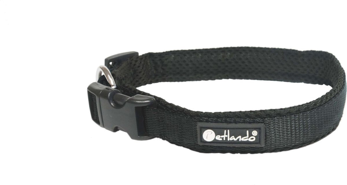 petlando Hondenhalsband Mesh Collar S Zwart 40-45cm zwart