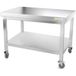 Goldinox Table de travail en inox soubassement 1000 x 600 mm sur roulettes Premium