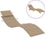 vidaXL Ligbedkussen 186x58x4 cm Oxford stof Beige
