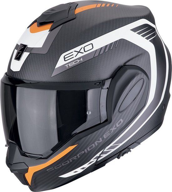 Scorpion Exo-Tech Evo Carbon Cosy Matt Black-Orange - Maat XS