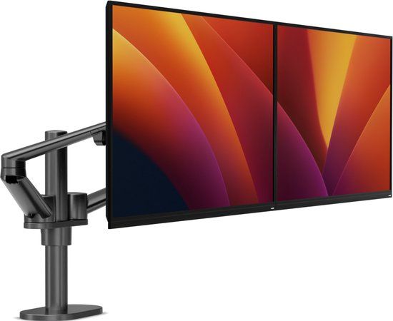 Alberenz Dubbele Monitorarm Zwart - 10-27 inch - VESA - Dubbele Monitorbeugel