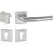 Hermat BASIC 02 stainless steel door handle, button/handle - DIN right stainless steel matte