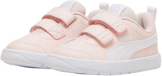 Puma Courtflex V3 V Junior Lage Sneakers - Lichtroze - Wit - Maat 26
