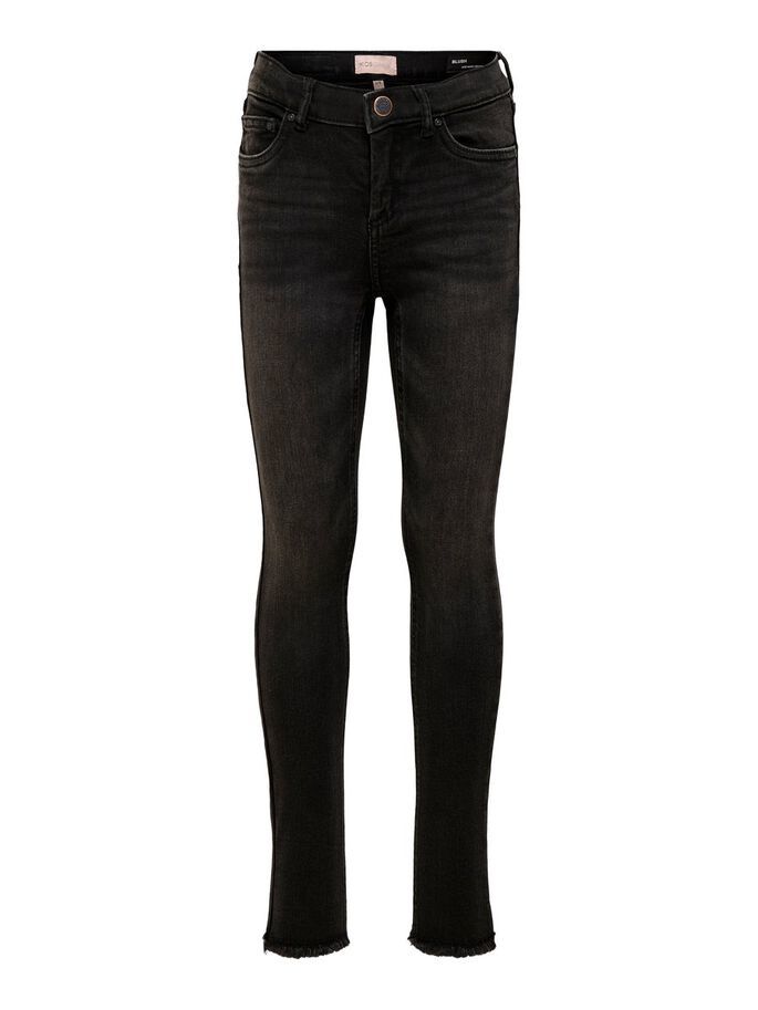 ONLY KONBLUSH SKINNY RW JEANS 1099 NOOS Meisjes Jeans - Maat 164 - Zwart