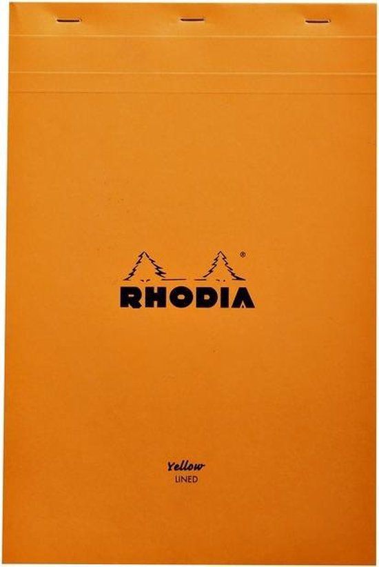 Rhodia - Schrijfblok A4 - 5 x 80 vel - Geel - Lijn