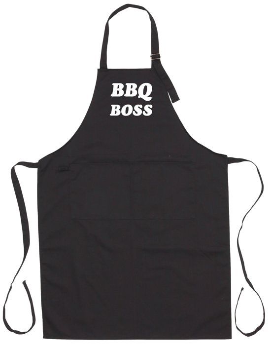 mijncadeautje - Luxe BBQ schort - BBQ Boss - Zwart - 8030310094002