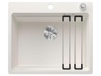 BLANCO Etagon 6-F granieten spoelbak van zilvergraniet, kleur: wit