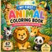 Cute Animals Coloring Book for Toddlers: Big and Easy Animal Coloring Pages for Kids Ages 2-5