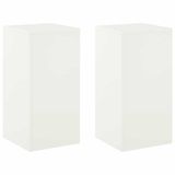 vidaXL Plantenstandaard - 2 stuks - Wit - 30 x 30 x 60 cm - Staal