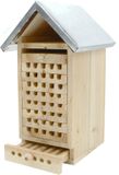 UNUS Wildbijenhuis bienenhotel insectenhuis met observatielades hout 29,5 cm
