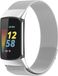 Wigento Fitbit Metal Steel Mesh Wristband with Magnetic Closure, Silver