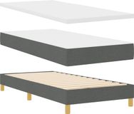 vidaXL Boxspring bed met matras Donkergrijs 200 x 80 cm Stof