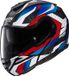 Nolan X-1005 Ultra Carbon Ritmo 351, casque à visière relevable, couleur: Carbone/Noir/Blanc/Rouge/Bleu, taille: S