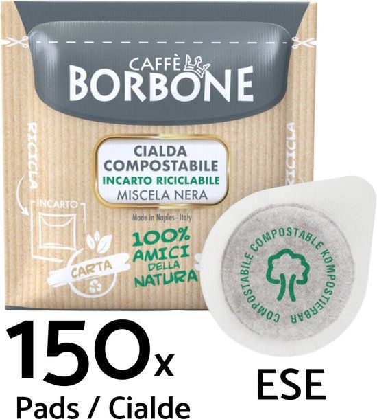 Caffè Borbone Nera - ESE Koffiepads - 150 stuks - Italiaanse Espresso