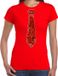 Bellatio Decorations Verkleed shirt dames - stropdas paillet rood - rood - carnaval - foute party XXL