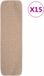 vidaXL - Trapmatten - 15 st - anti-slip - rechthoekig - 75x20 cm - beige