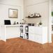 Bureau d'angle blanc modulable plateau pivotant 360° en MDF