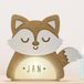 WONDEE Vintiun Nachtlampje voor baby's, personaliseerbaar, [4 modellen] Nachtlampje voor kinderen, vos, gepersonaliseerd cadeau voor baby's, geboorte, bedlampje, slaapkamer, decoratie voor babykamer, jongens en meisjes