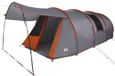 vidaXL Tunneltent 4 Personen Grijs en Oranje