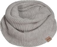 Knit Factory Jamie Gebreide Colsjaal - Ronde Sjaal - Nekwarmer - Wollen Sjaal - Grijze Colsjaal - Dames sjaal - Heren sjaal - Unisex - Iced Clay - One Size