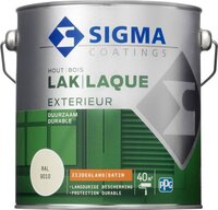 Sigma Houtlak Exterieur Satin - RAL 9010 - 2.5L - Zijdeglans - Buitenverf voor Hout, Kunststof & Metaal