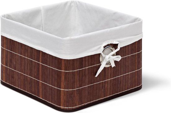 Relaxdays Opbergmand - Bamboe - 20x31x31 cm - Bruin